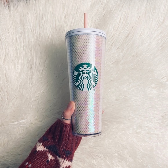 Starbucks Other - HP 🎉 starbucks sequin tumbler water cup 24 oz